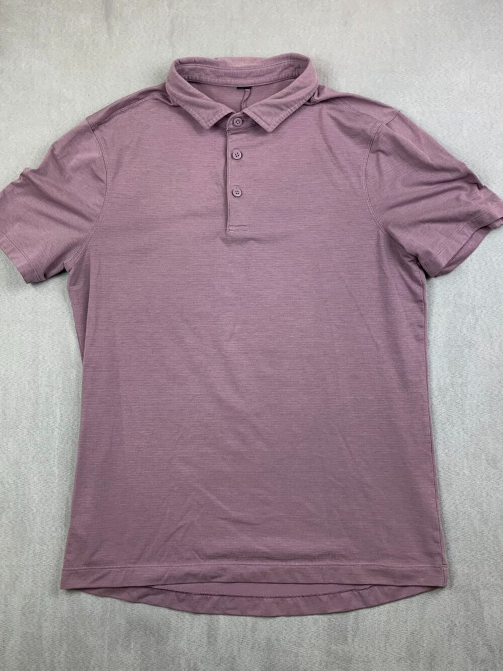 Lululemon Mens Shirt Medium Lavender Purple Evolution Short-Sleeve Polo M3BXNS